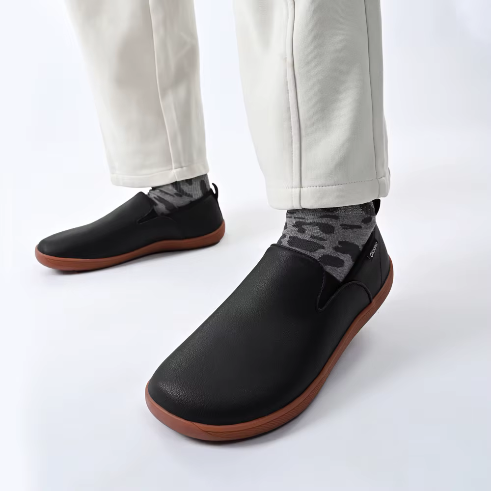 Oiaano bout large hommes chaussures minimalistes baskets confortables en cuir