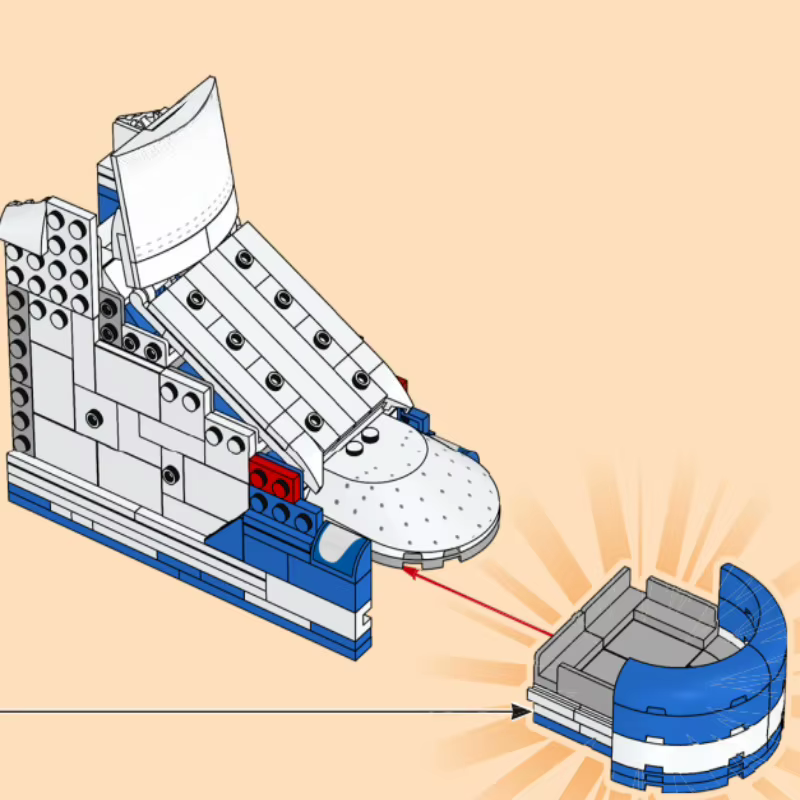 Ensemble de blocs de construction de chaussures de sport de basketball