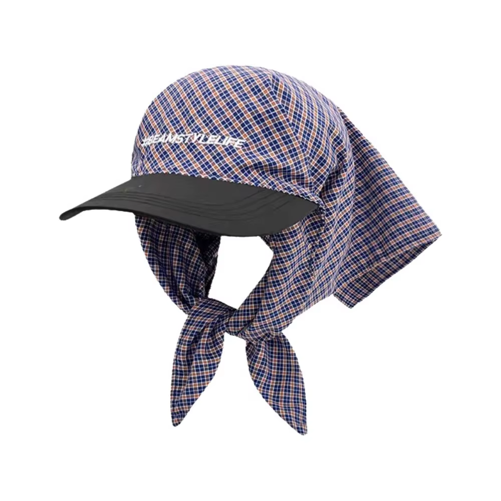 Casquette de baseball style coréen tendance avec foulard intégré