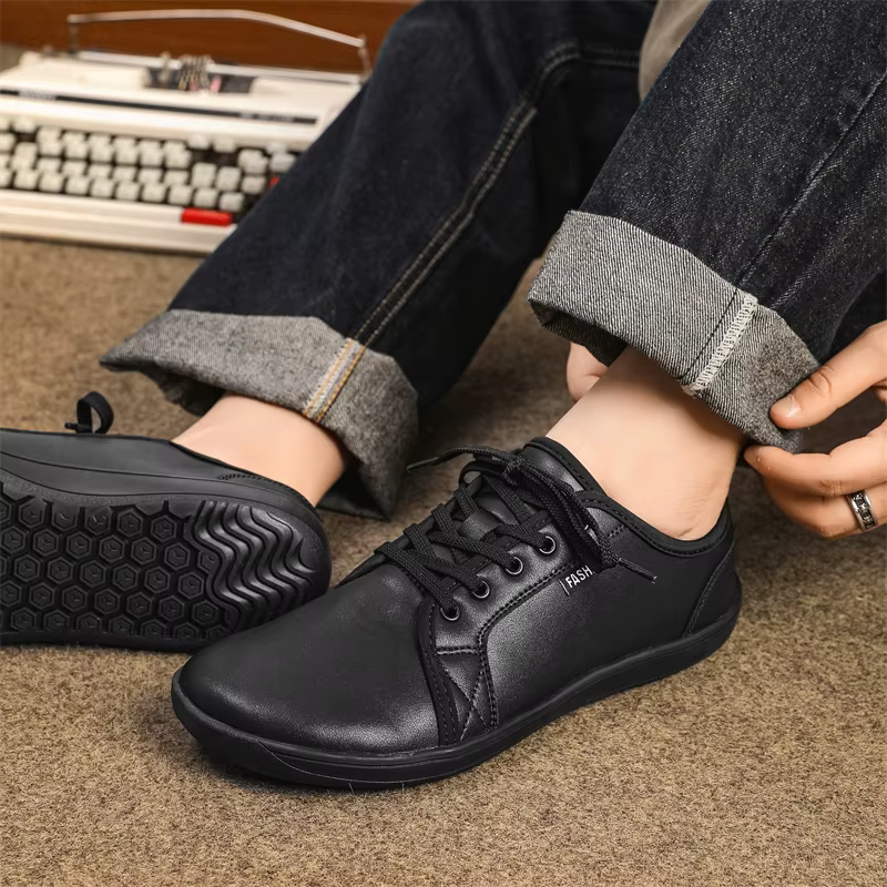 Chaussures minimalistes taille 37-48 hommes et femmes bout large pieds nus décontracté en cuir artificiel