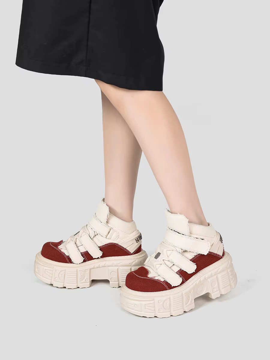 2026 gothique cheville Rock bottes nouveau Style Punk femmes chaussures à lacets talon hauteur 6CM plate-forme