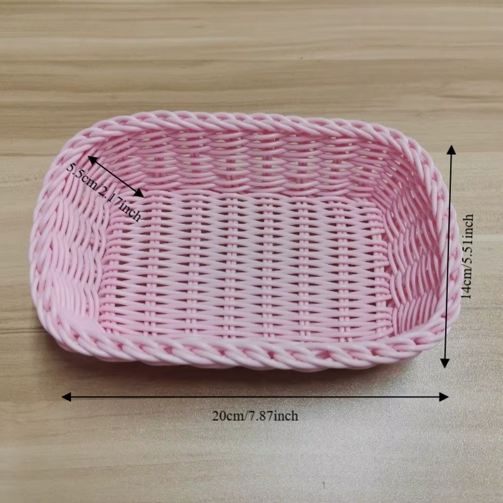 Panier de rangement carré décoratif pour la maison, idéal pour le bureau, les fruits et l'organisation de bureau