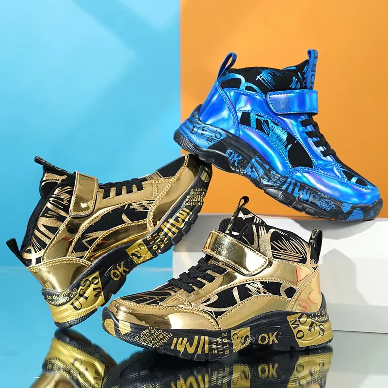 Nouveaux enfants baskets pour garçons en cuir chaussures de sport de course