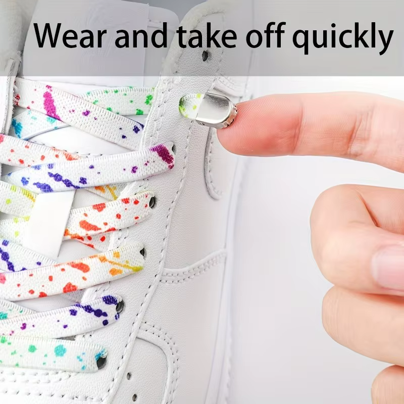 Lacets de chaussures à impression d'encre Splash pour baskets