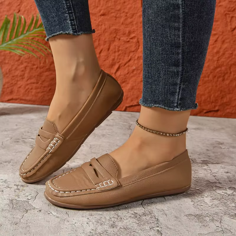 2025 nouvelles femmes chaussures plates en cuir mocassins baskets femme