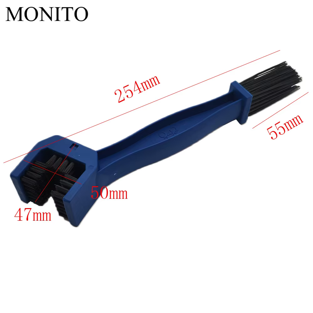 Outil de nettoyage de brosse de nettoyage d'entretien de chaîne de moto pour KAWASAKI Z900 Z650 Z800 NINJA 250 300R 300 Z250 Z300 250R bleu/rouge