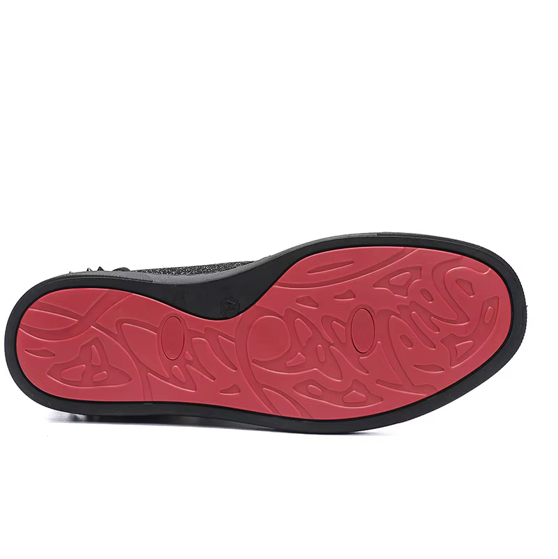 Nouvelles baskets argentées tendance à paillettes et clous pour hommes
