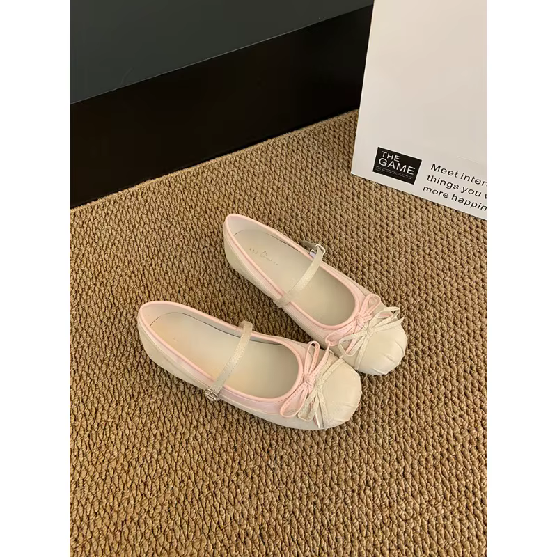 Ballerines françaises exclusives à bouton unique pour femmes