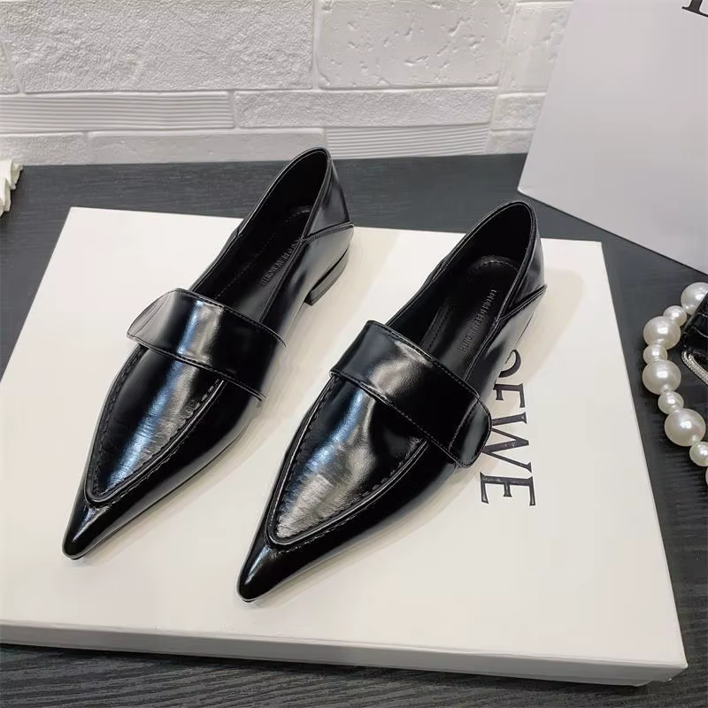 Chaussures pour femmes, nouvelle collection printemps 2026, style européen et américain, chaussures pointues à talon bas, chaussures professionnelles pour femmes