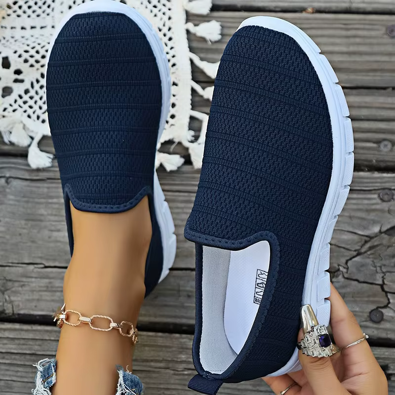 Baskets femme sans lacet blanc chaussures