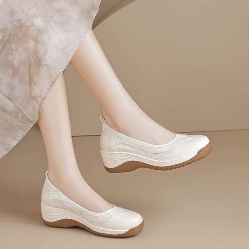 Chaussures plates compensées à enfiler pour femmes