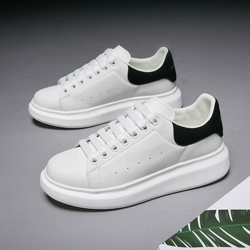 Sneakers plateforme blanches de luxe pour hommes