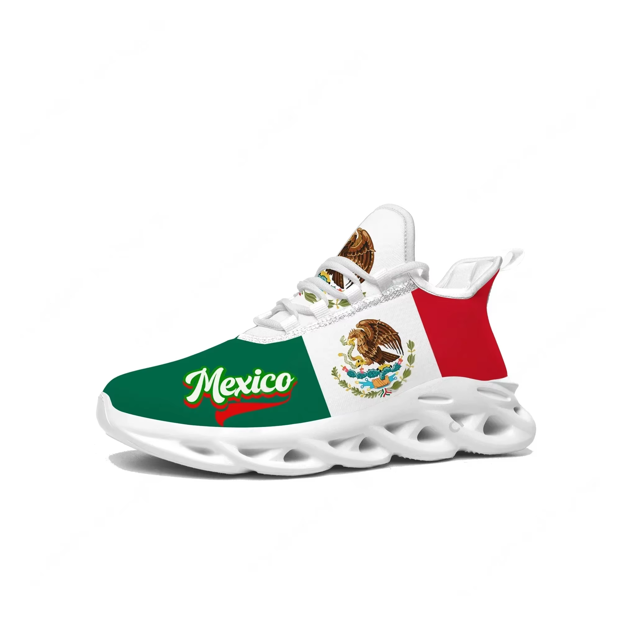 Baskets plates drapeau mexicain pour hommes et femmes