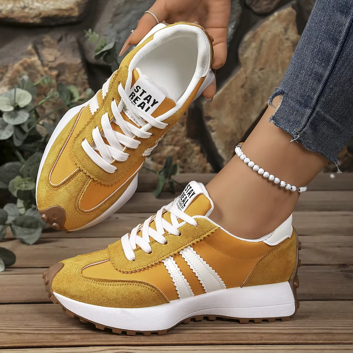 2025 femmes baskets printemps nouveau luxe plat confortable sans lacet doux tendance