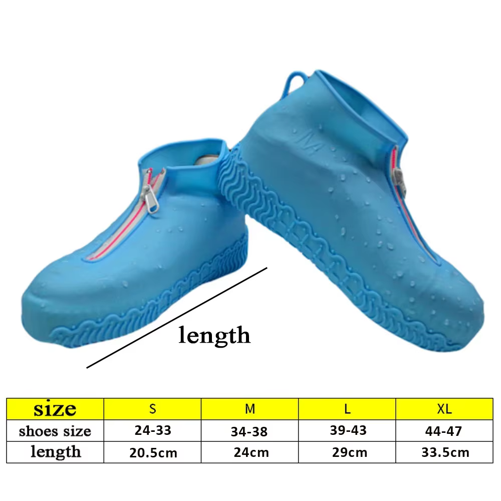 Protège-chaussures imperméables à fermeture éclair avant