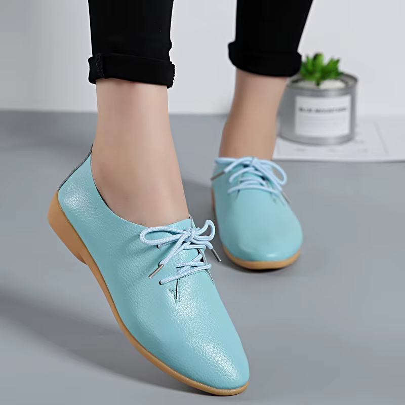 Mocassins d'été en cuir véritable femmes chaussures décontractées