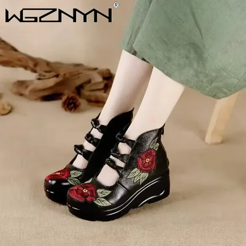Chaussures simples de luxe en cuir véritable pour femmes