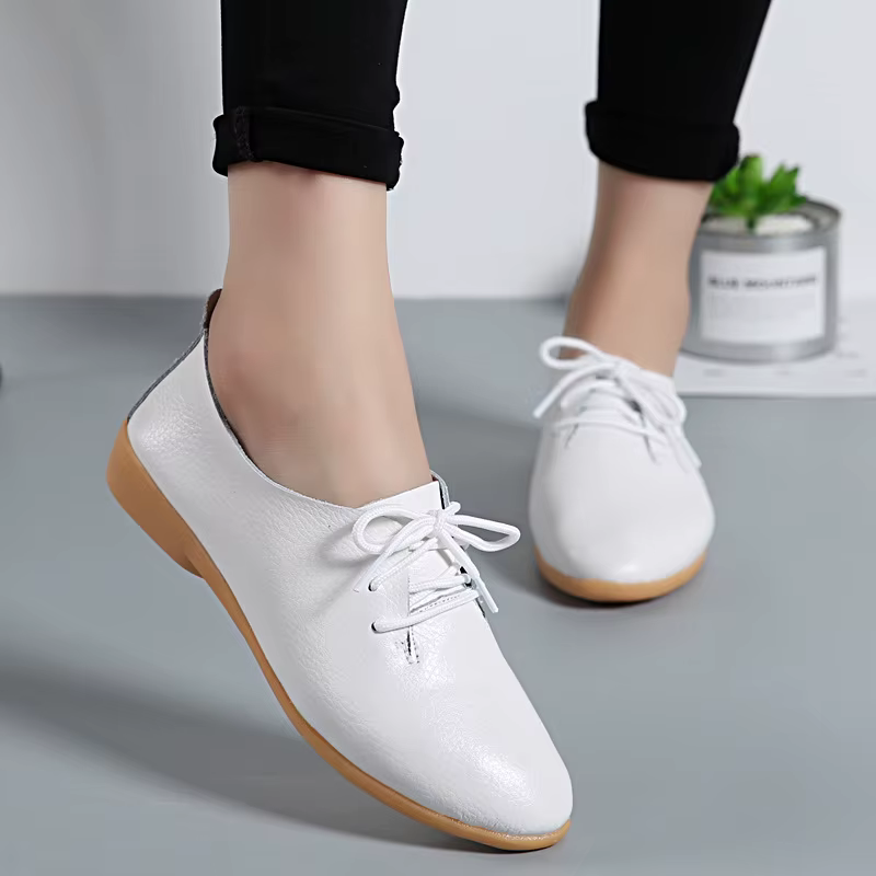 Mocassins d'été en cuir véritable femmes chaussures décontractées