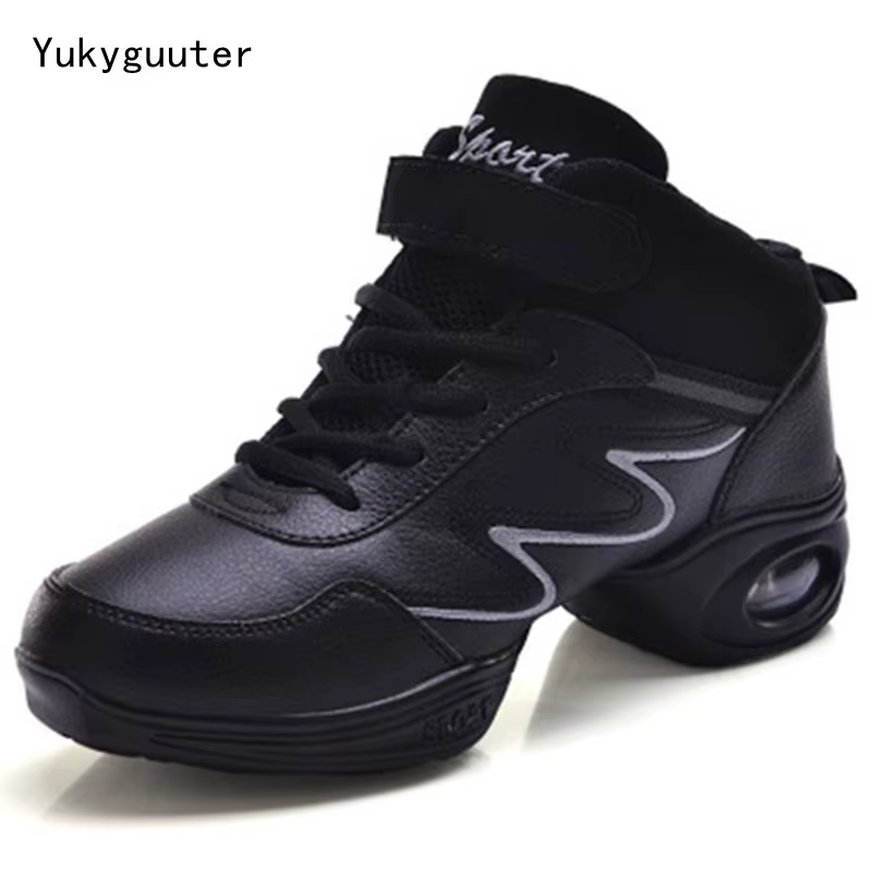 Chaussures de danse femme dames moderne semelle souple Jazz baskets en cuir respirant léger