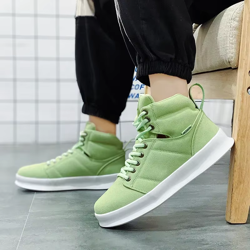 Baskets hommes plate-forme chaussures mode respirant fond épais course décontracté