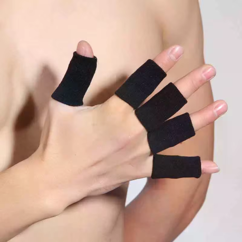 Manchon de protection des doigts de sport, 10 pièces, manchon de protection pour basket-ball, mèches de sueur, antidérapant, respirant, pour entorse articulaire, Bandage protecteur