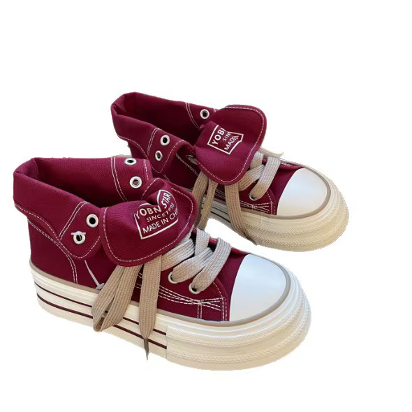 Chaussures montantes en toile pour femme
