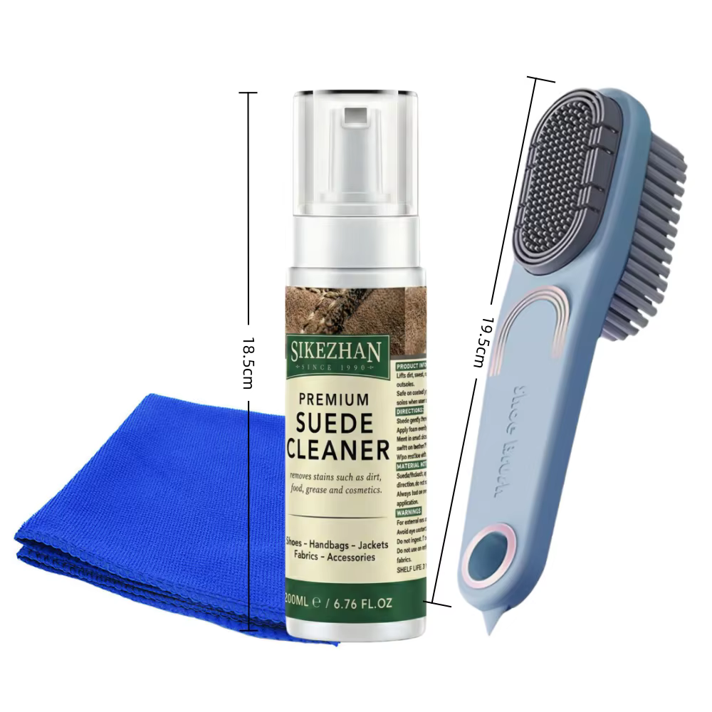 Kit de Nettoyage pour Chaussures en Daim et Nubuck – Mousse Nettoyante