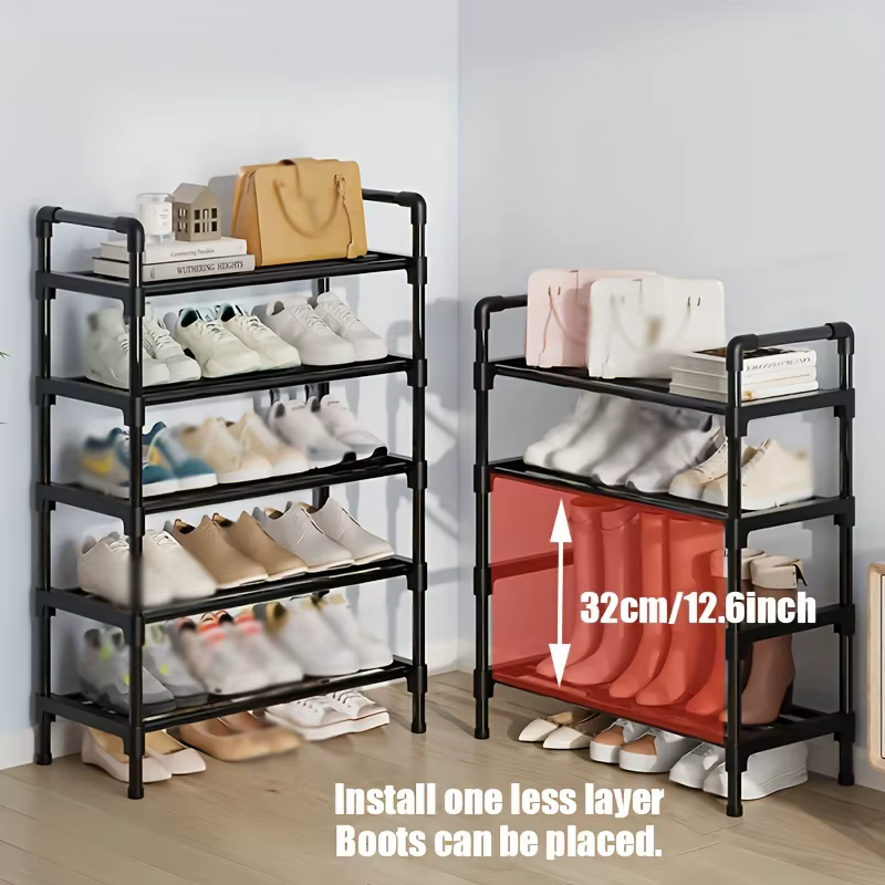 Étagère à chaussures en métal à plusieurs niveaux