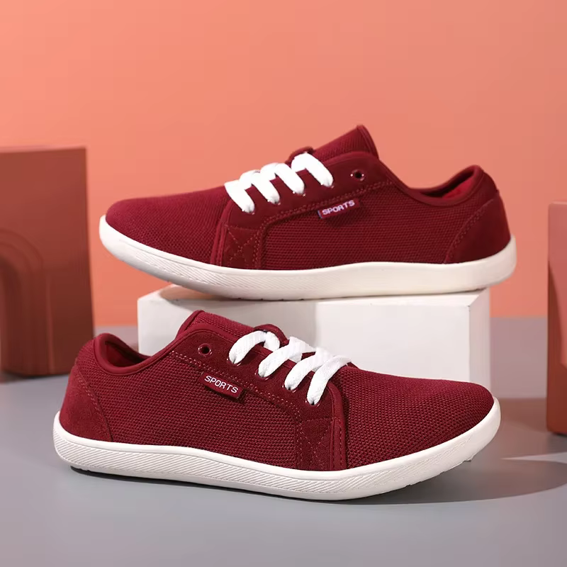 Chaussures de course décontractées pour hommes à bout large et semelle plate