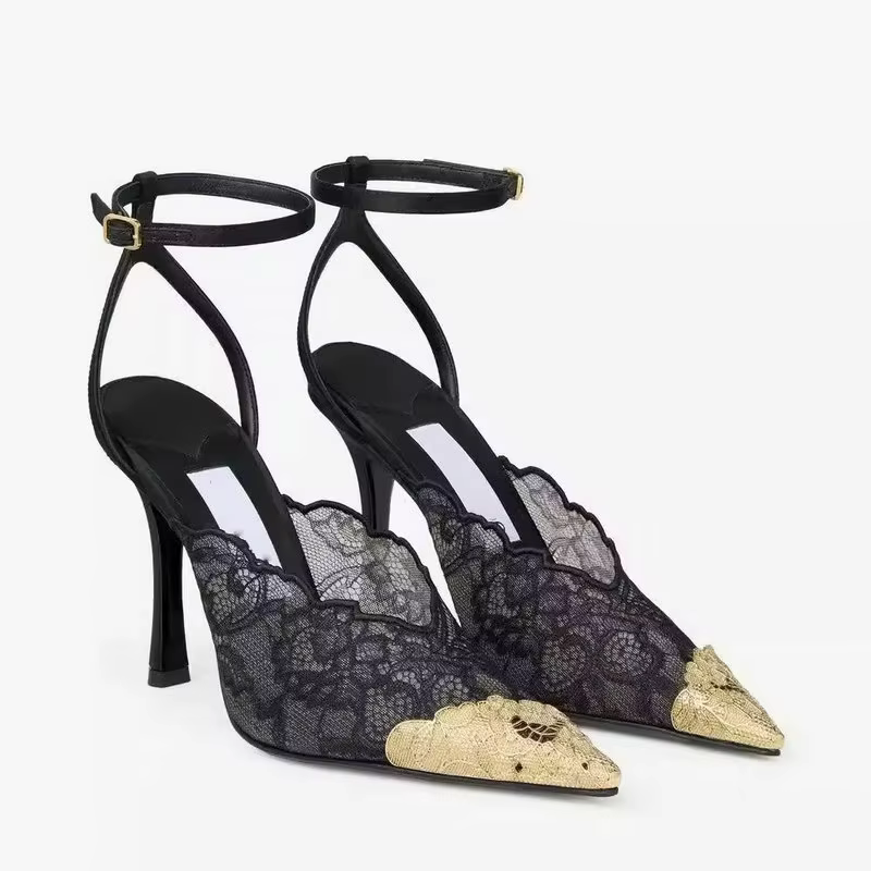 Chaussures de Mariée Blanches Grande Taille en Dentelle à Talons Hauts Fins pour Femme – Escarpins Stiletto