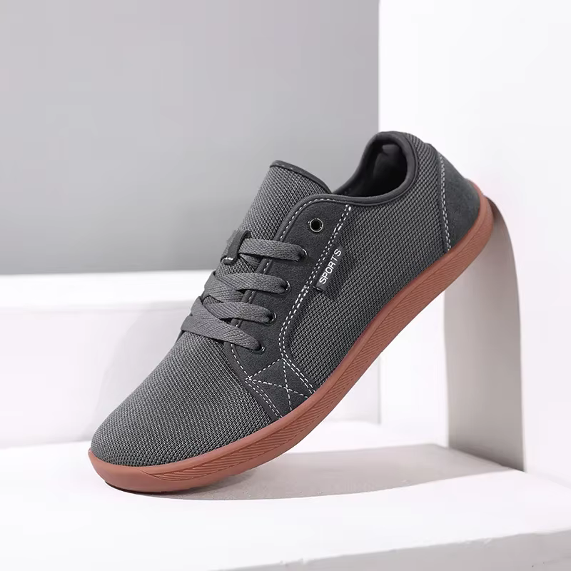 Chaussures de course décontractées pour hommes à bout large et semelle plate