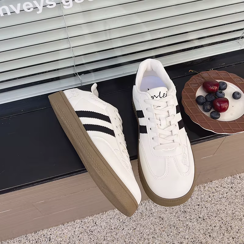 Baskets blanches chics de Style coréen pour femmes