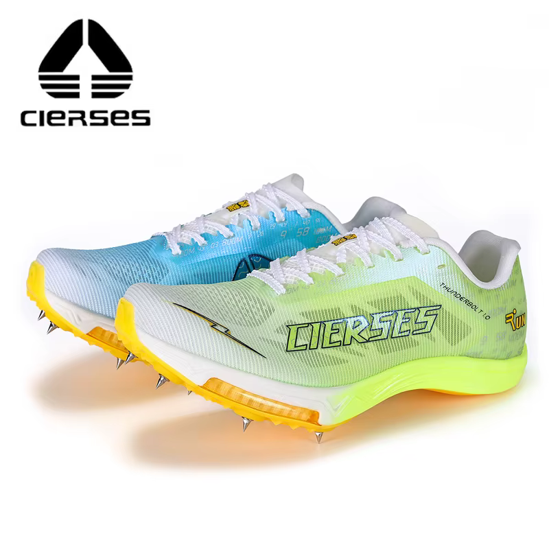 CIERSES arqué plaque de carbone piste champ Sprint pointes hommes coussin d'air Sneaker professionnel haute Springback chaussures de Sport d'entraînement