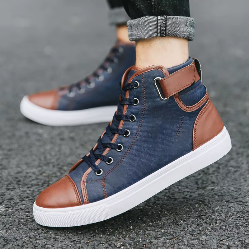 Baskets pour hommes en cuir