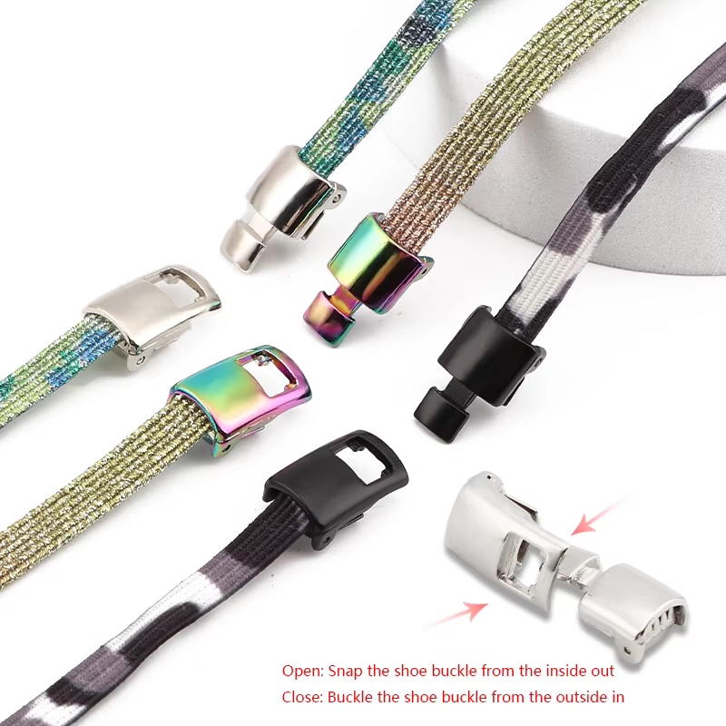 Lacets élastiques arc-en-ciel pour adultes et enfants