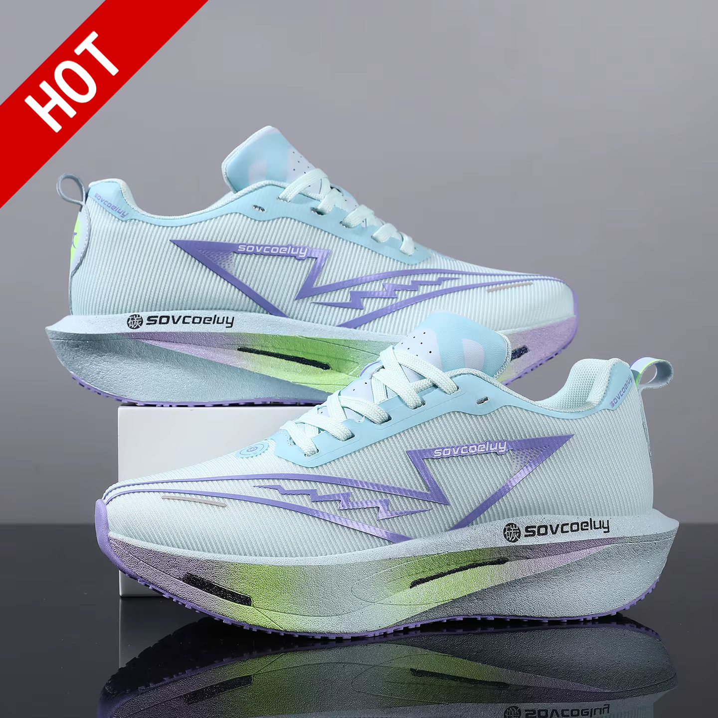 Chaussures de course marathon légères en carbone