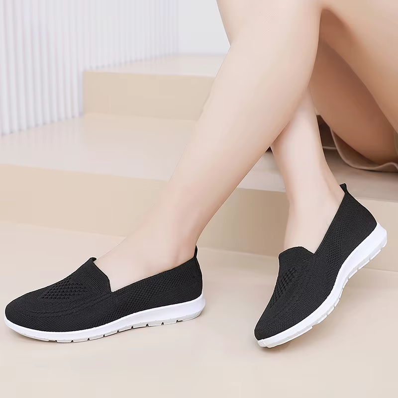 ​ Chaussures pour femmes printemps été décontracté respirant semelle épaisse plat pas cher
