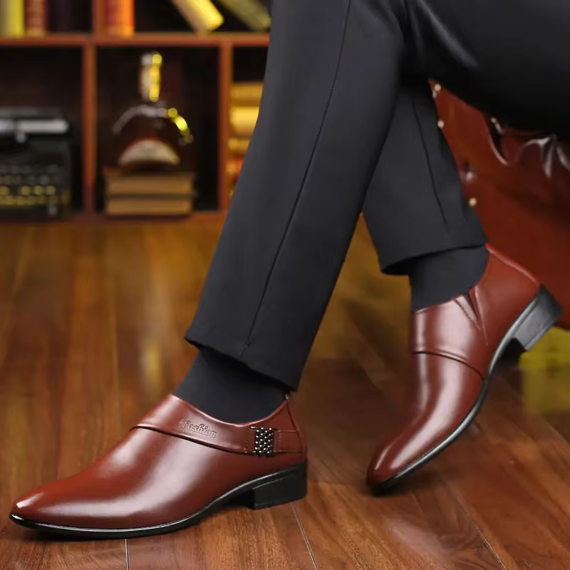 Chaussures sociales décontractées en cuir pour hommes