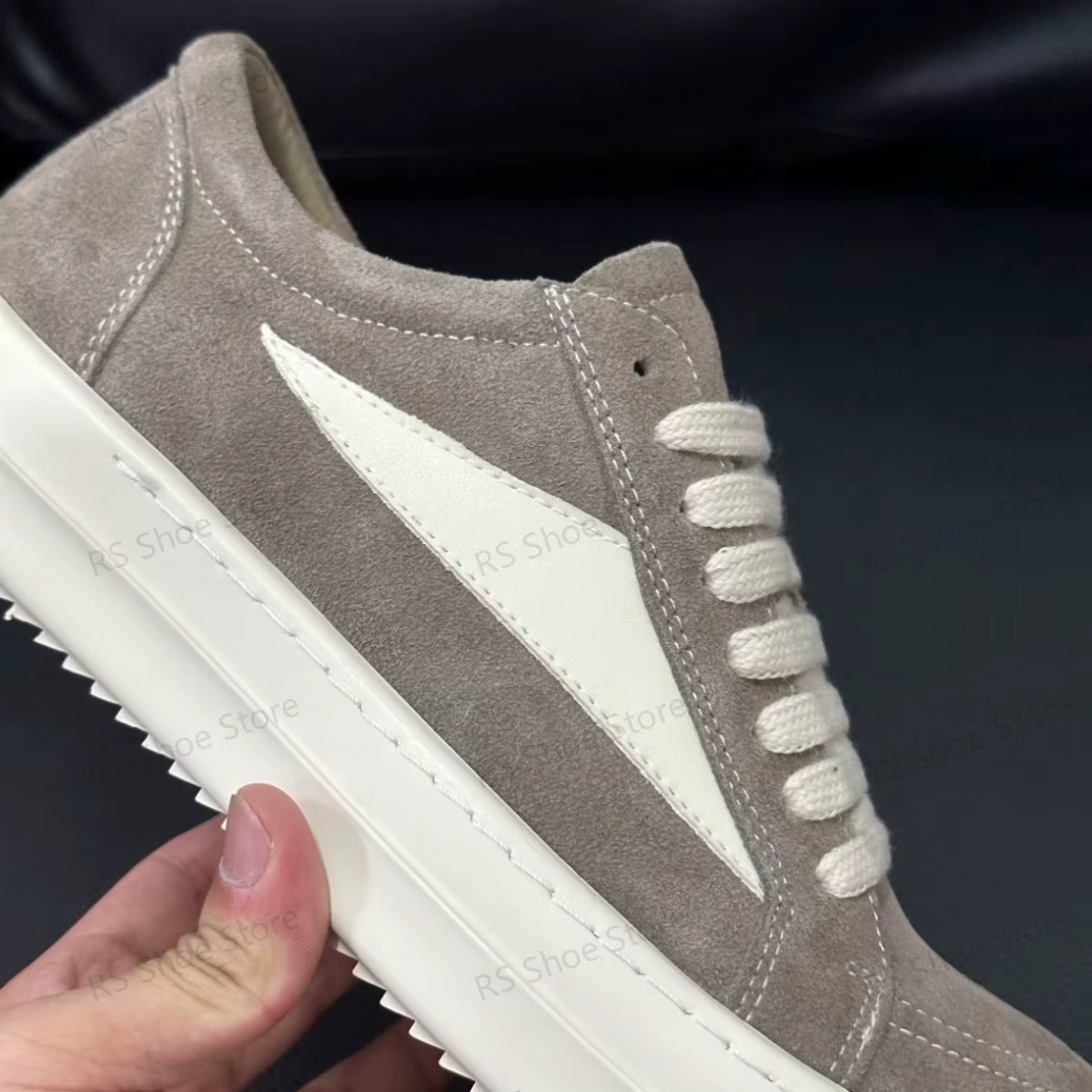 Ro Classic Designer Sneaker Low Top Shoe Women Brown Suede Shoes Leather Casual