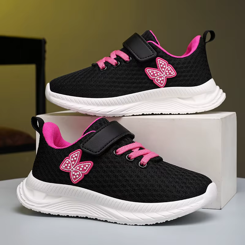 Chaussures de course de sport pour filles avec Velcro