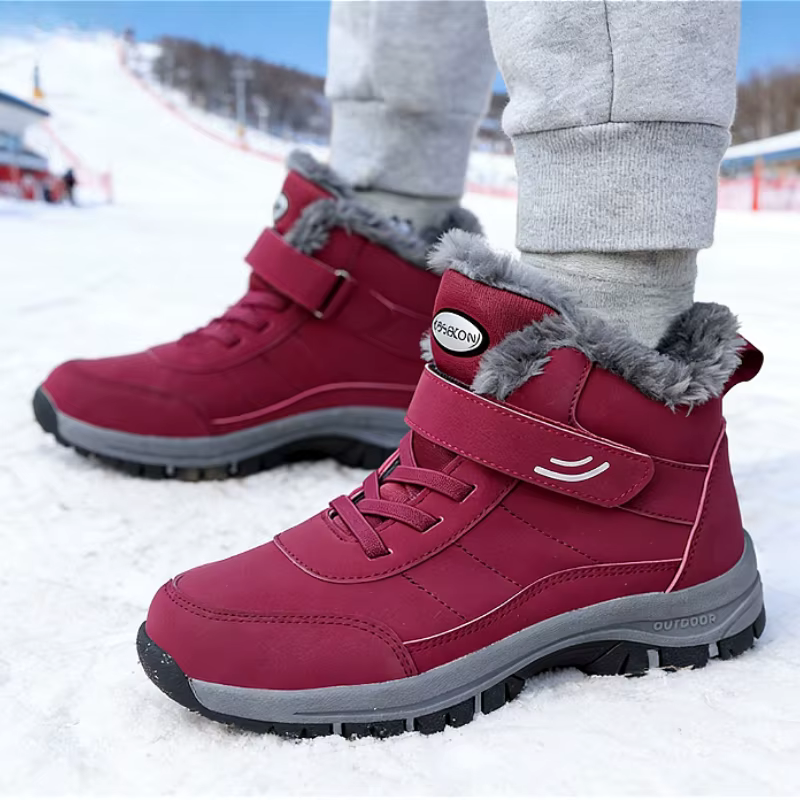 Bottes de neige pour hommes chaussures d'hiver décontractées plate-forme antidérapante bottines en fourrure chaude en