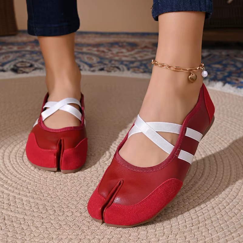 Chaussures Tabi Confortables à Talon Plat Légères et Tendance pour Femme – Baskets Décontractées Souples et Antidérapantes à Enfiler pour l'Été 2026