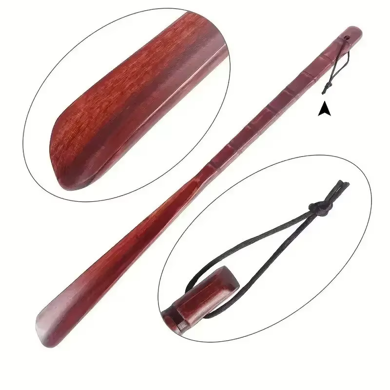 Chausse-pied professionnel en bois durable de 55CM/70CM/75CM avec manche long flexible pour seniors – Outil domestique pour enfiler les chaussures