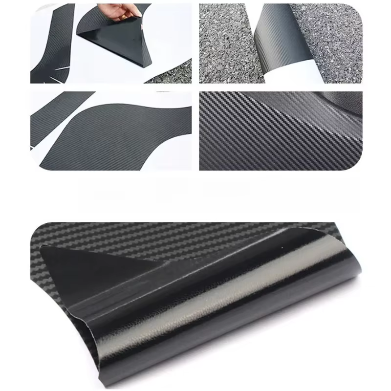 Accessoires de voiture, autocollant de protection anti-coup de pied en fibre de carbone pour l'intérieur des portes latérales, pour Cadillac ATSL, style automobile