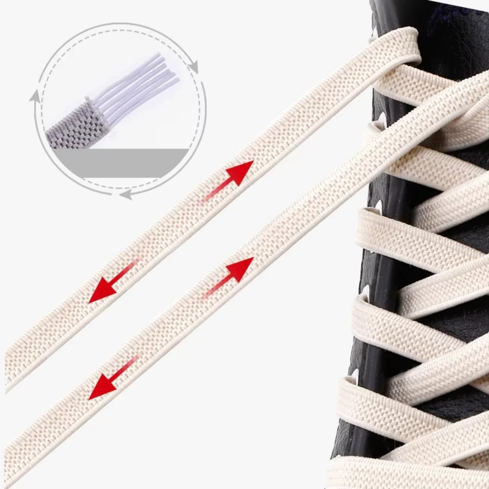 1 paire de lacets élastiques sans nœud pour baskets de loisirs en extérieur