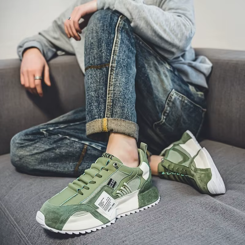 Baskets pour hommes marque de luxe chaussures décontractées respirant Sport