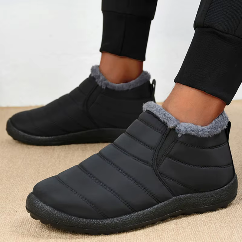 Bottes pour hommes sans lacet chaussures d'hiver