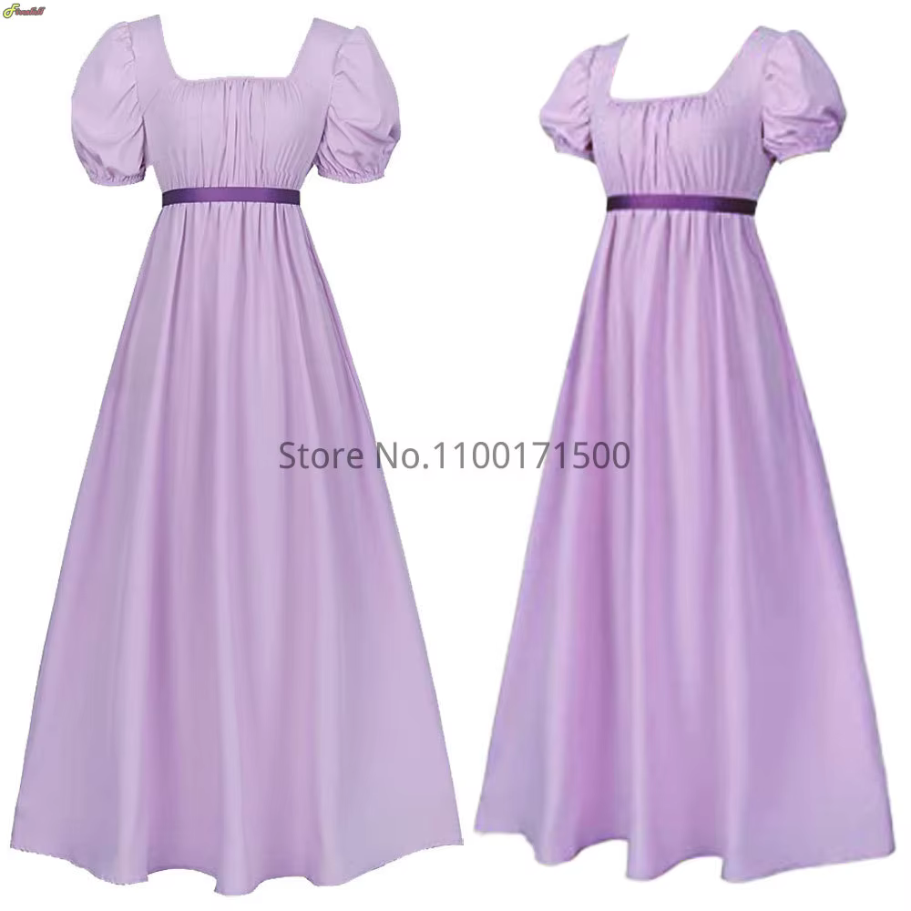 Robe de Bridgerton pour Cosplay pour Femme, Costume de Soirée, brev, Halloween, Vintage, Bal Victorien