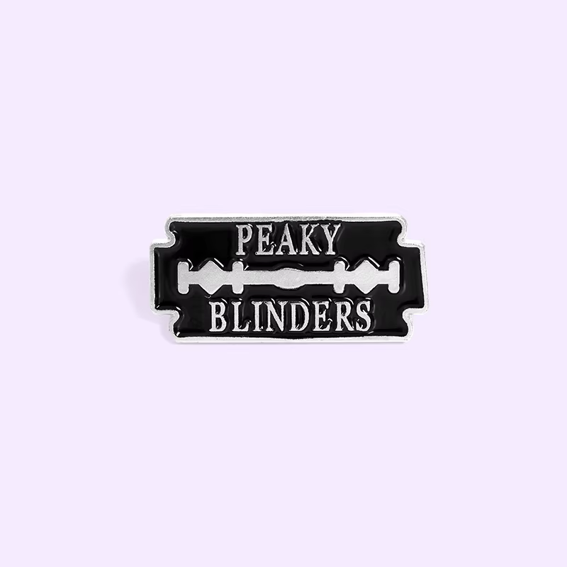 Broche élégante en émail Peaky Blinders pour accessoires de sac, de chapeau et de veste à la mode