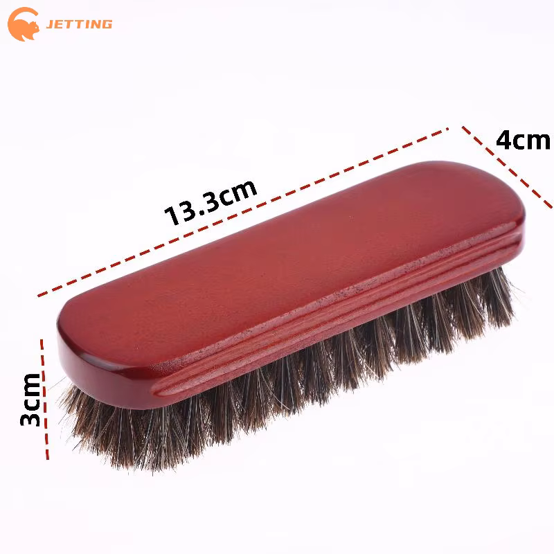 Brosse à chaussures en crin de cheval, 1 pièce, outil de polissage doux pour cuir, brosse de nettoyage pour bottes en daim et Nubuck